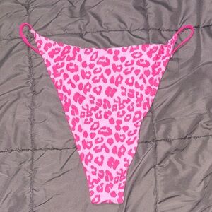 SHEIN Pink Leopard Print Bikini Bottoms